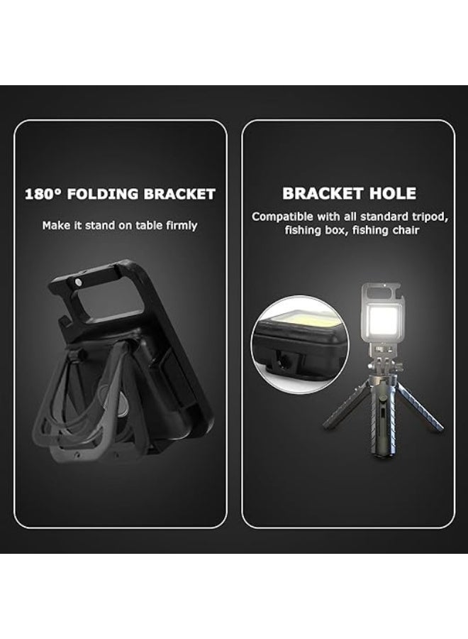 Ultra-bright mini COB LED keychain light—a portable, rechargeable emergency light featuring a magnetic base, foldable stand, and bottle opener. Ideal for outdoor activities, camping, and emergencies. - Image 3