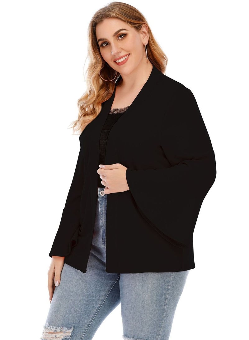 Loquat Women's Large Flare Sleeve Cardigan Coat  - Image 2