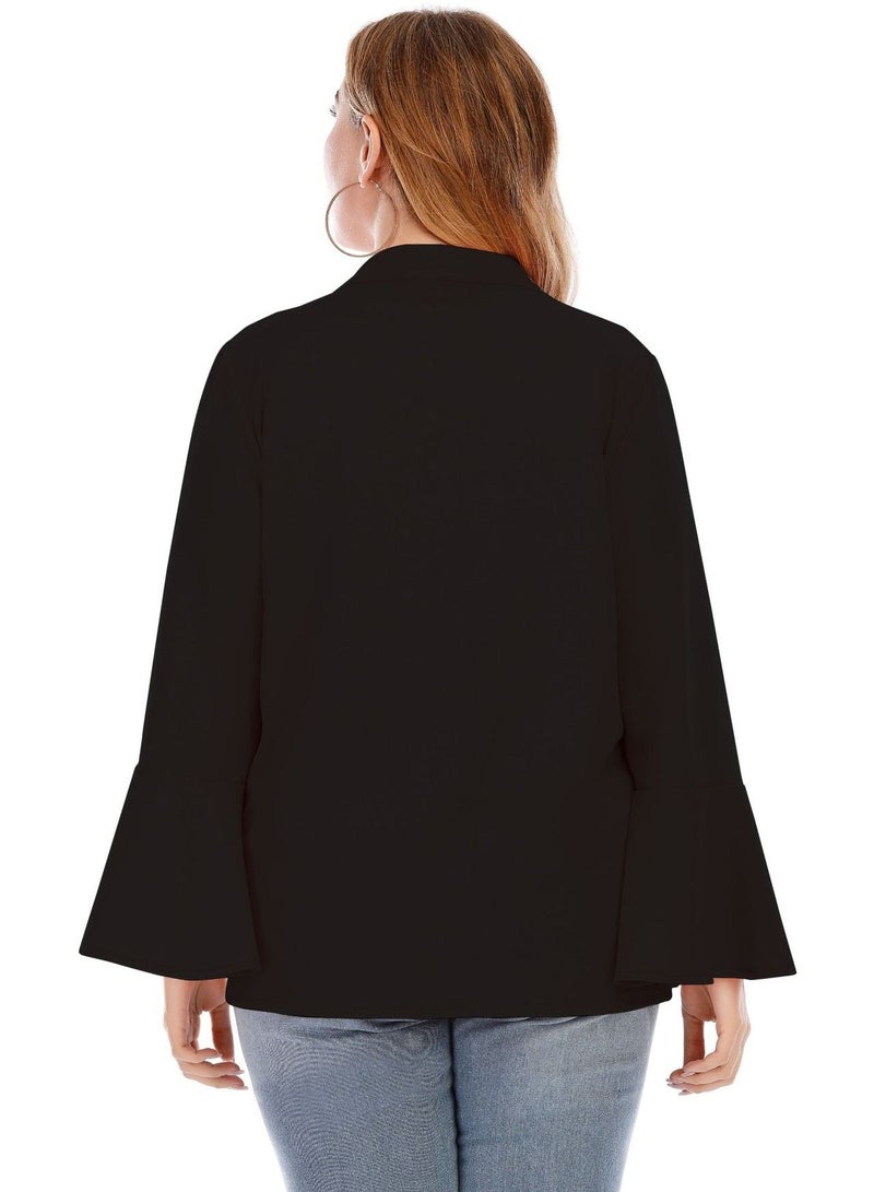 Loquat Women's Large Flare Sleeve Cardigan Coat  - Image 3