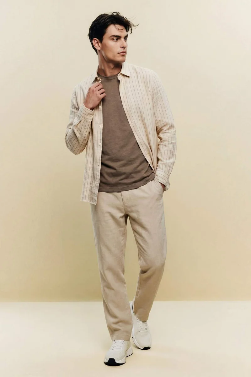 DeFacto Regular Fit Regular Hem Cotton Trousers