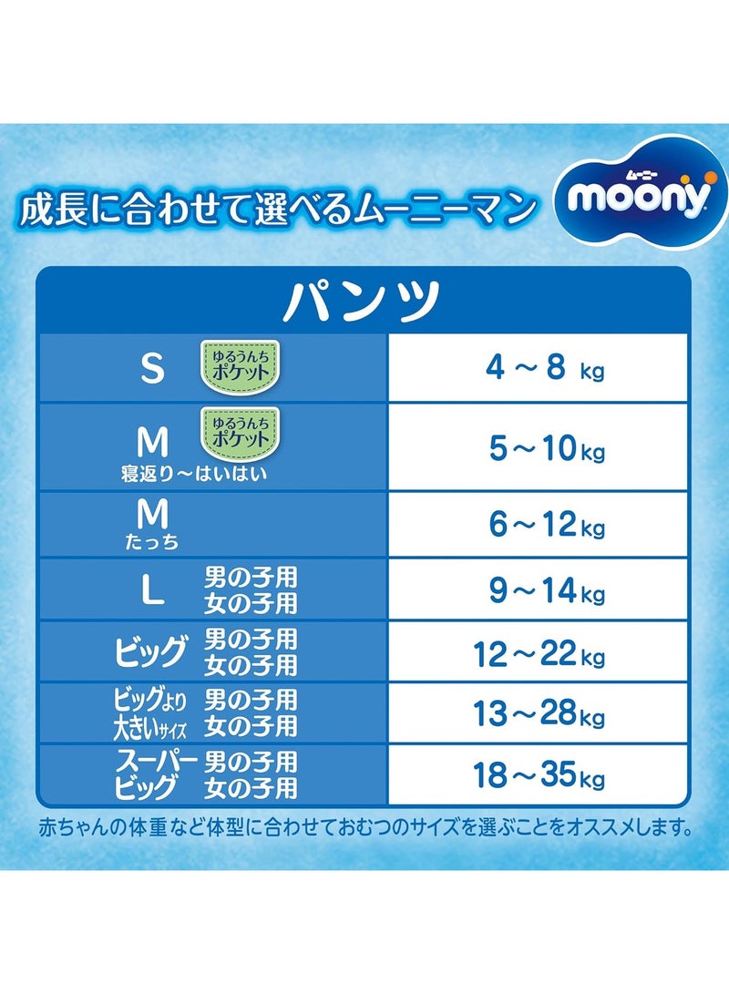 موني ماوني حفاضات ، حفاضات ، حفاضات ، تنفس جاف ، الرجال والنساء تقاسم XL 38 , 12-22kg - Image 3
