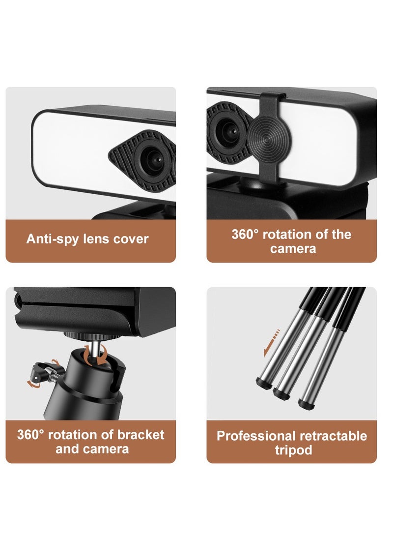 Gasin 4K Ultra HD 30FPS Webcam with Auto Focus & Wide Angle Lens - Plug and Play USB, Built-in Noise Canceling Mic, Adjustable Stand for Streaming/Meetings  - Image 2