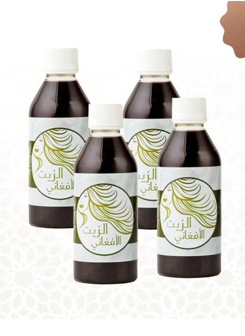 Al-Afghani oil to lengthen and soften hair, 4 pieces