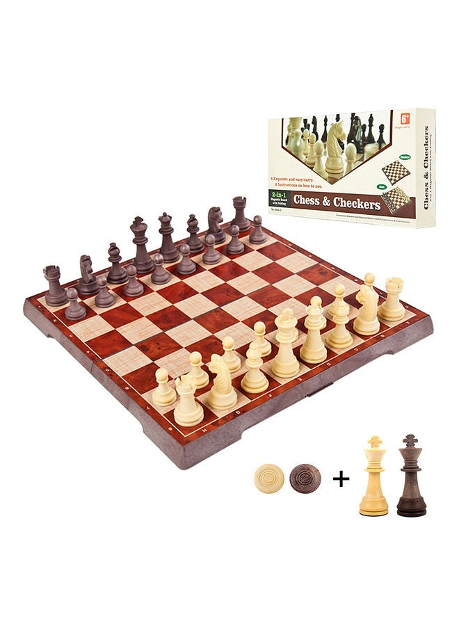 Loquat 2-in-1 Magnetic Chess And Checkers Set - Image 1