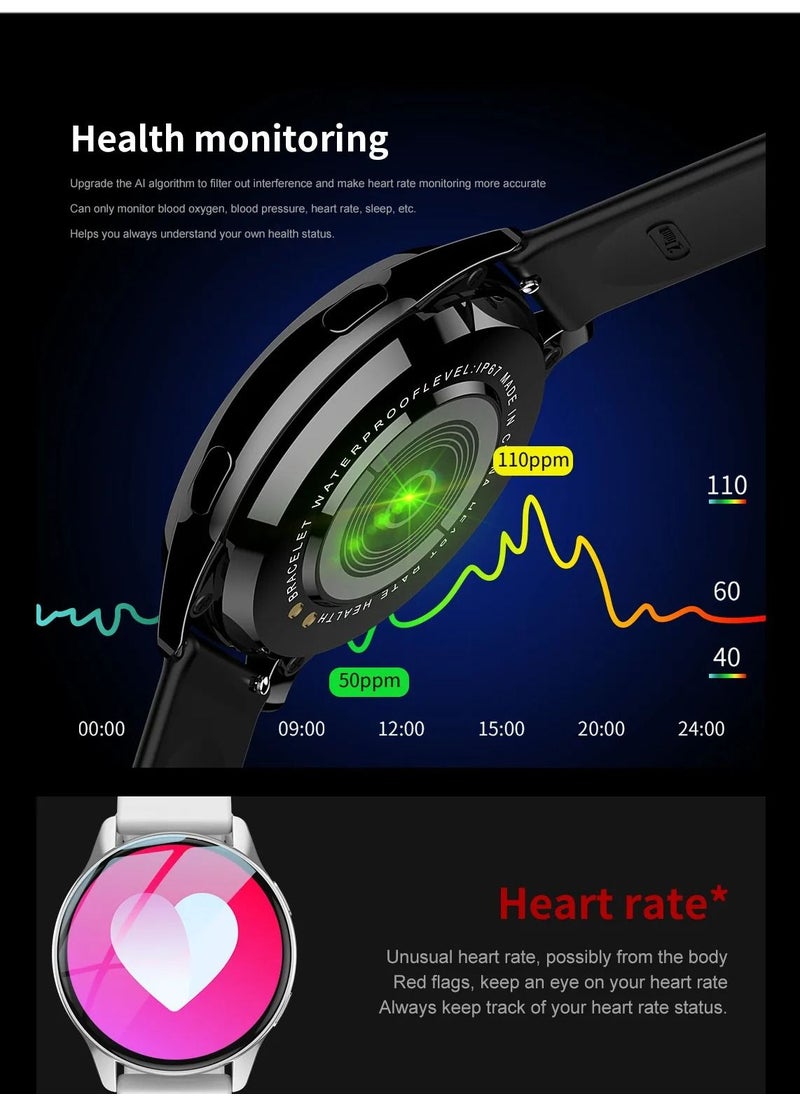 Generic - Active 2 Smart watch T2 Pro Round screen Fitness Tracker Heart Rate Monitoring IP67 waterproof Smartwatch for Men Women - Image 1