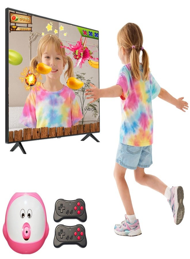 Damcoola AR Motion Sensing TV Game Console, Video Games for 100+ Built-in Games, HDMI Plug and Play, 2 Wireless Controllers, Interactive Gaming for Kids 3 for Children - Image 1