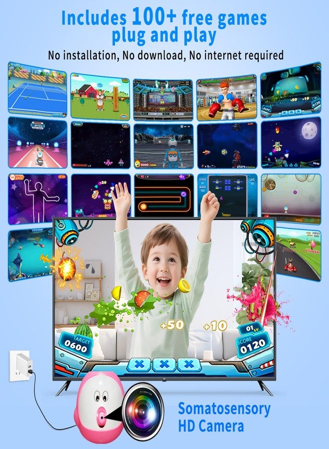 Damcoola AR Motion Sensing TV Game Console, Video Games for 100+ Built-in Games, HDMI Plug and Play, 2 Wireless Controllers, Interactive Gaming for Kids 3 for Children - Image 2