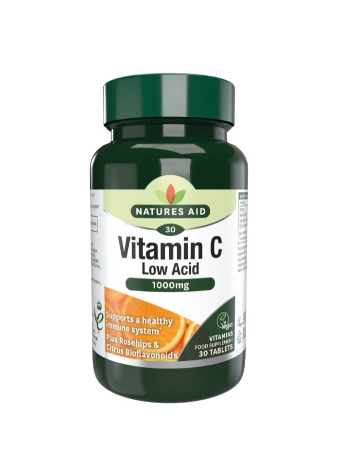 Natures Aid Vitamin C 1000mg Low Acid Tablets 30's - Image 1