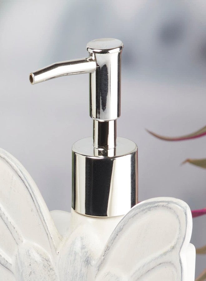Kookee Ceramic Soap Dispenser with Pump for Kitchen, Bathroom, & Wash Basin, Designer Refillable for Liquid Handwash, Shampoo & Lotion, Leakproof, Set of 1 (7689) - Image 4