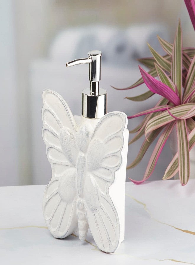Kookee Ceramic Soap Dispenser with Pump for Kitchen, Bathroom, & Wash Basin, Designer Refillable for Liquid Handwash, Shampoo & Lotion, Leakproof, Set of 1 (7689) - Image 3