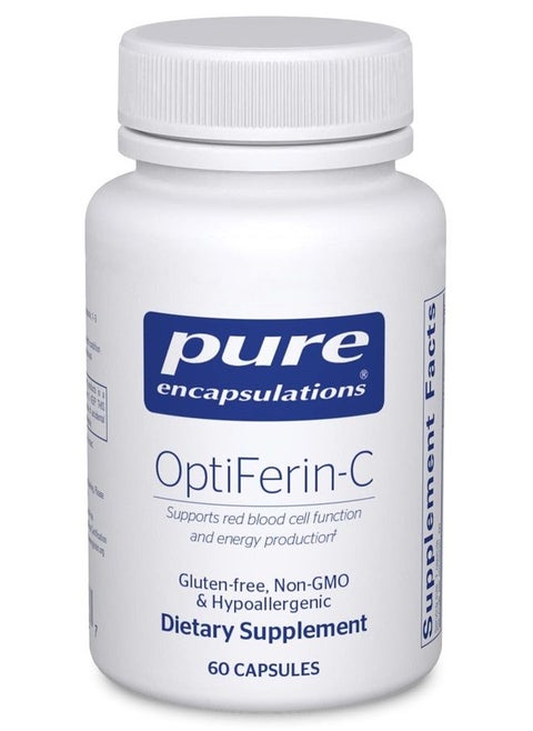 OptiFerin-C | مكمل الحديد لدعم صحة الجلد وامتصاص الحديد وصحة الجهاز المناعي بشكل عام* | 60 كبسولة