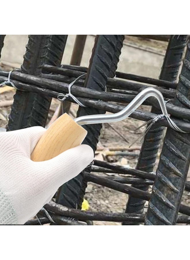 Rebar Twister with Wooden Handle Concrete Iron Wire Tie Twister Tool Hand Steel Tie Tool for Fence Twisting, 3 Pack - Image 5