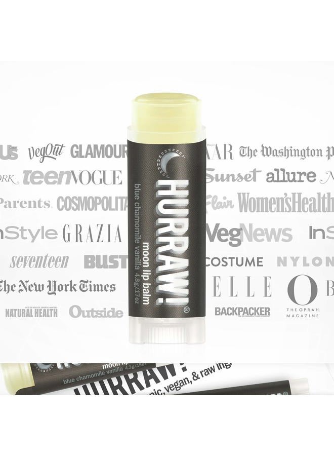 Hurraw! Moon Night Treatment (Blue Chamomile, Vanilla) Lip Balm, 2 Pack: Organic, Certified Vegan, Cruelty and Gluten Free. Non-GMO, 100% Natural Ingredients. Bee, Shea, Soy and Palm Free. Made in USA - Image 4