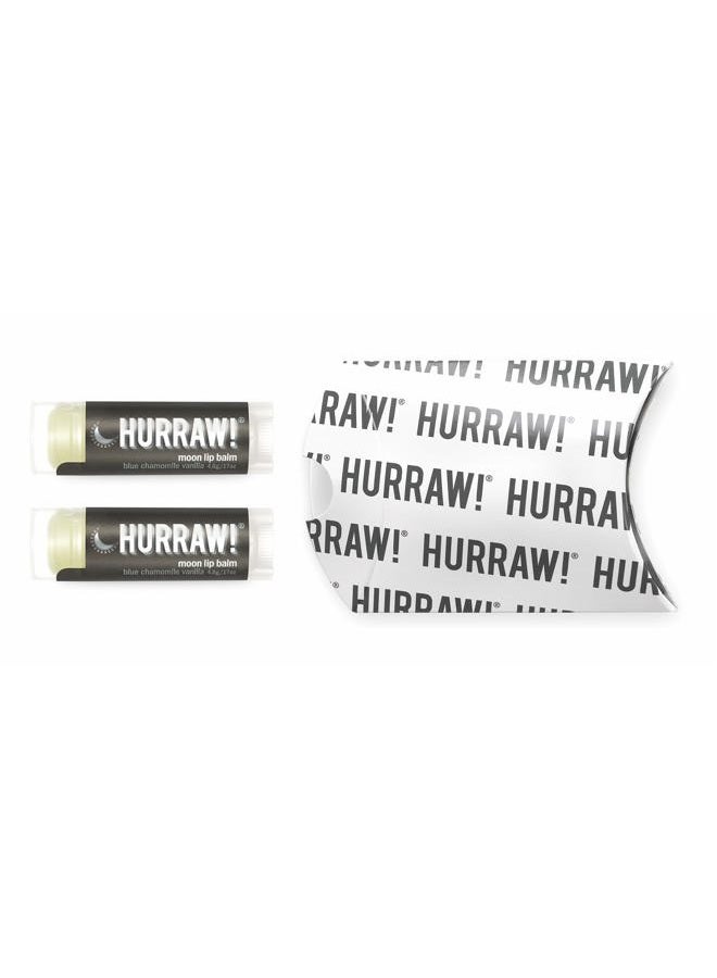 Hurraw! Moon Night Treatment (Blue Chamomile, Vanilla) Lip Balm, 2 Pack: Organic, Certified Vegan, Cruelty and Gluten Free. Non-GMO, 100% Natural Ingredients. Bee, Shea, Soy and Palm Free. Made in USA - Image 2