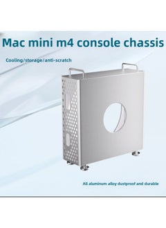 Generic Suitable For 2024 Mac Mini M4 Computer Host Aluminum Alloy Vertical Bracket Heat Dissipation Storage Dust-proof-Color:Apple Green  - Image 2