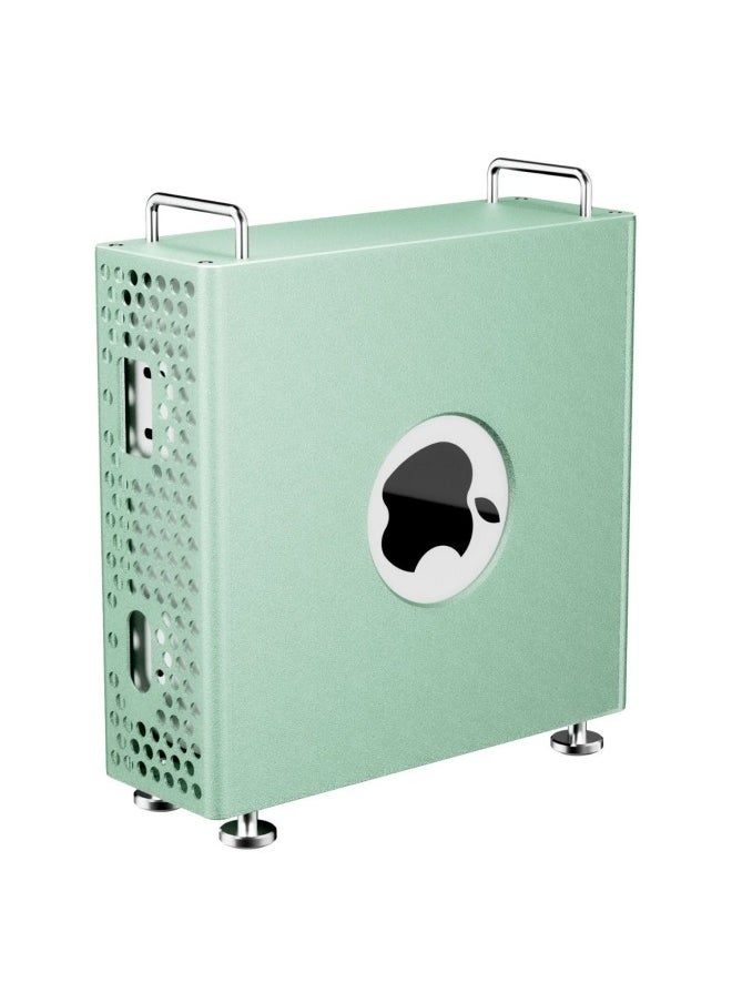 Generic - Suitable For 2024 Mac Mini M4 Computer Host Aluminum Alloy Vertical Bracket Heat Dissipation Storage Dust-proof-Color:Apple Green - Image 1