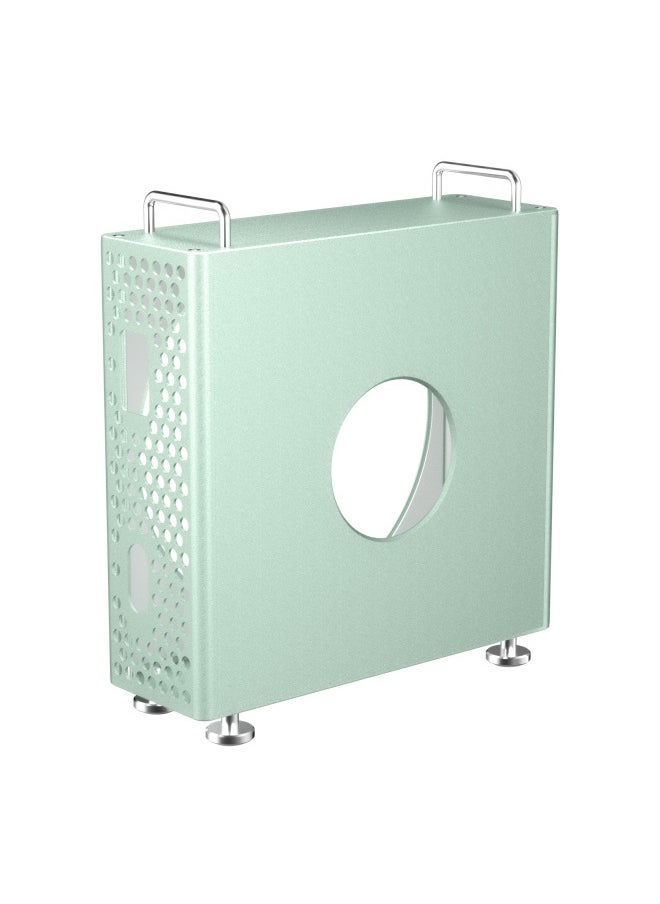 Generic - Suitable For 2024 Mac Mini M4 Computer Host Aluminum Alloy Vertical Bracket Heat Dissipation Storage Dust-proof-Color:Apple Green - Image 1
