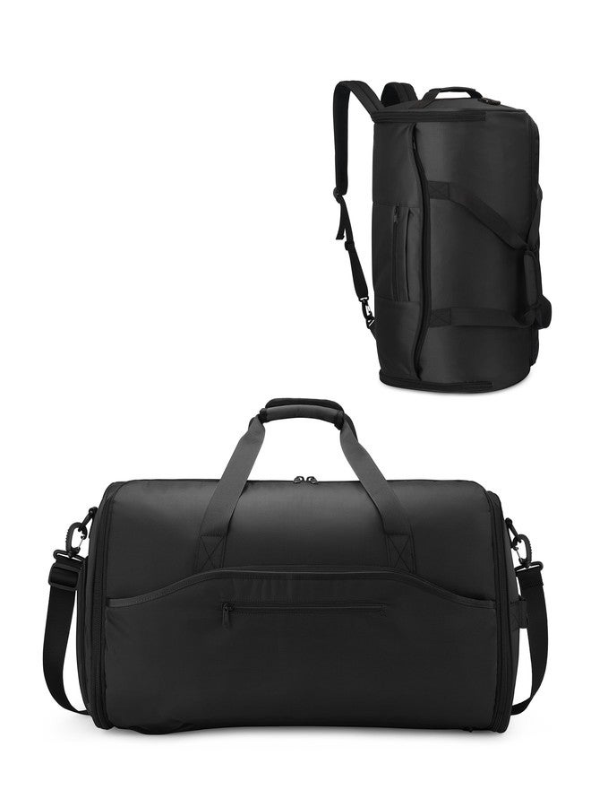 NPBAG Convertible Garment Duffle Bags for Travel - Carry on Garment Bag, Suit Bag for Men & Women, 3 in 1 Foldable Travel Duffle Backpack with Shoulder Strap (Black) - Image 1