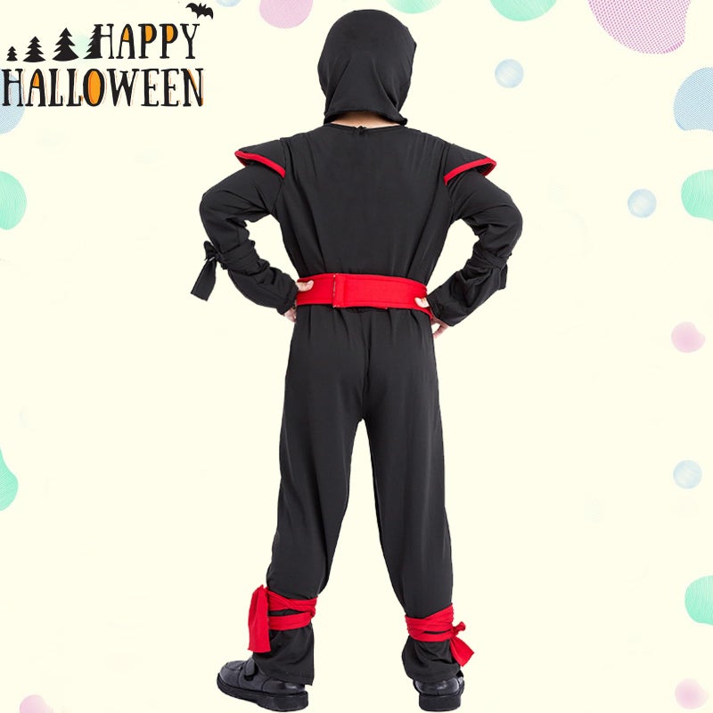 SATKULL Kids Ninja Costume,Ninja Costumes for Boys 4-6 Deluxe Costume Set With Ninja Foam Accessories Toys for Kids Ninja Dress up for Boys Gift (Kids-XL-10/12T) - Image 2