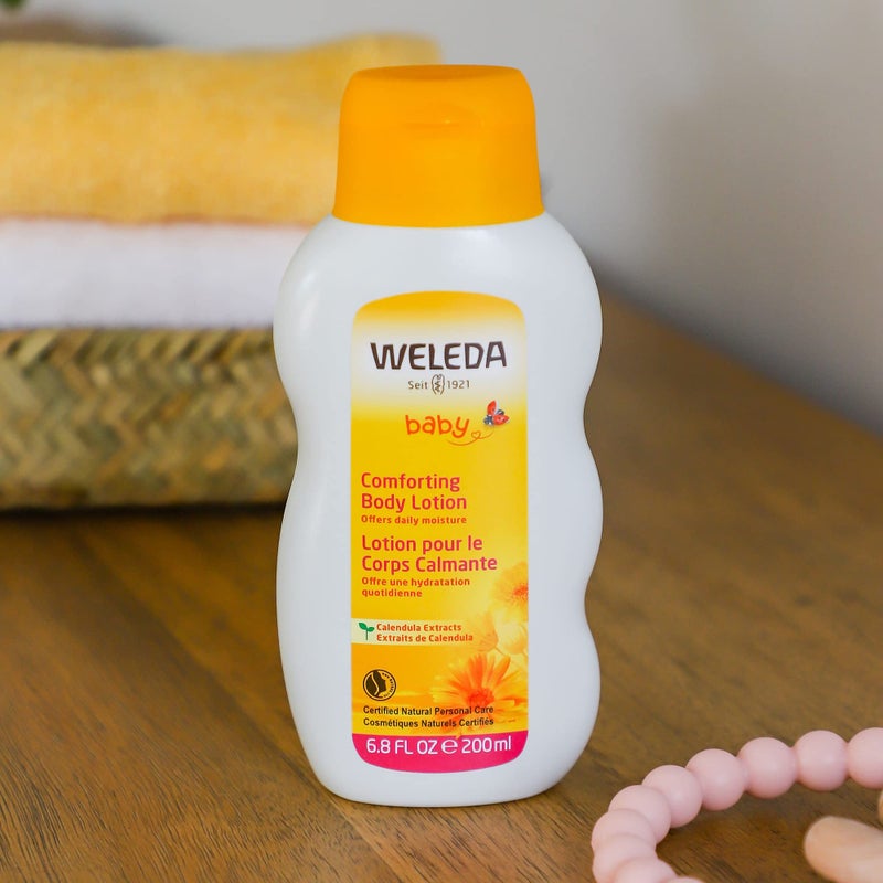 Weleda Baby Calendula Comforting Body Lotion, Plant Rich Moisturizer with Calendula, Chamomile, Sweet Almond and Sesame Oils, 6.8 Fl Oz - Image 2