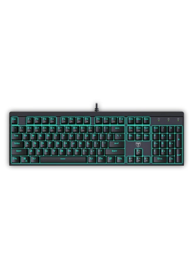 T-DAGGER T-TGK303 Mechanical Gaming Keyboard with OUTEMU Switches Anti Ghosting Keys Single Color Backlight and Durable Double Shot Keycaps for PC Gaming Full Size Wired Gaming Keyboard with Interchangeable WASD Keys Game Mode Function and Precision Mechanical Performance for Competitive and Casual Gamers - Image 1