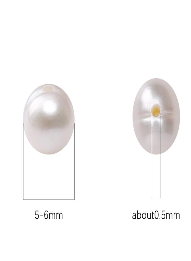 BEADIA Natural Pearl Beads Potato 5-6mm White Freshwater Cultured Loose Gemstone Beads for DIY Jewelry Making 13.8''/Strand HQ - Image 3