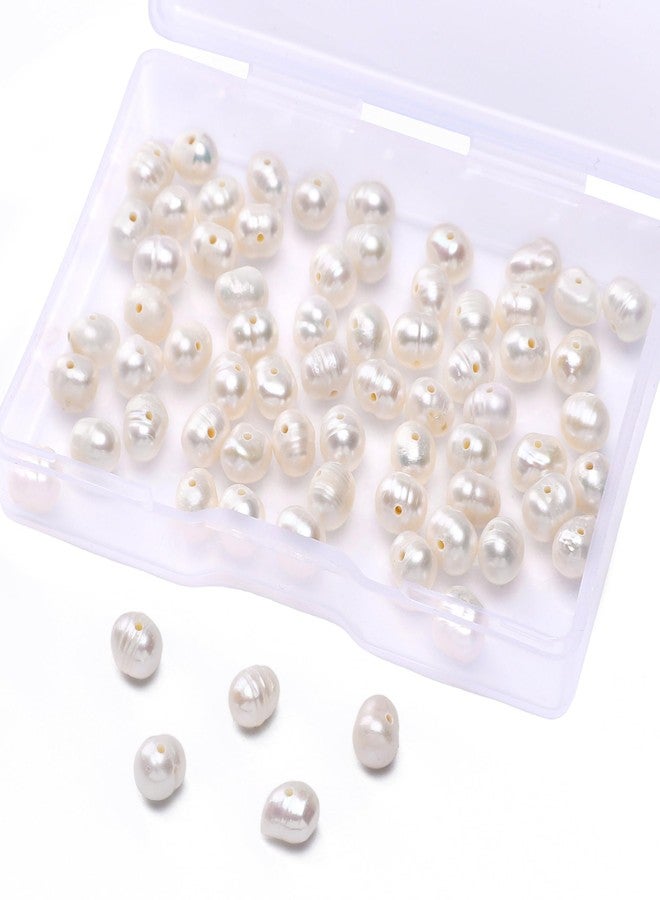 BEADIA Natural Pearl Beads Potato 5-6mm White Freshwater Cultured Loose Gemstone Beads for DIY Jewelry Making 13.8''/Strand HQ - Image 2