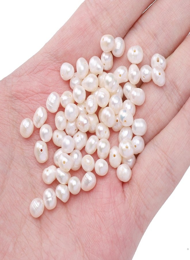 BEADIA Natural Pearl Beads Potato 5-6mm White Freshwater Cultured Loose Gemstone Beads for DIY Jewelry Making 13.8''/Strand HQ - Image 5