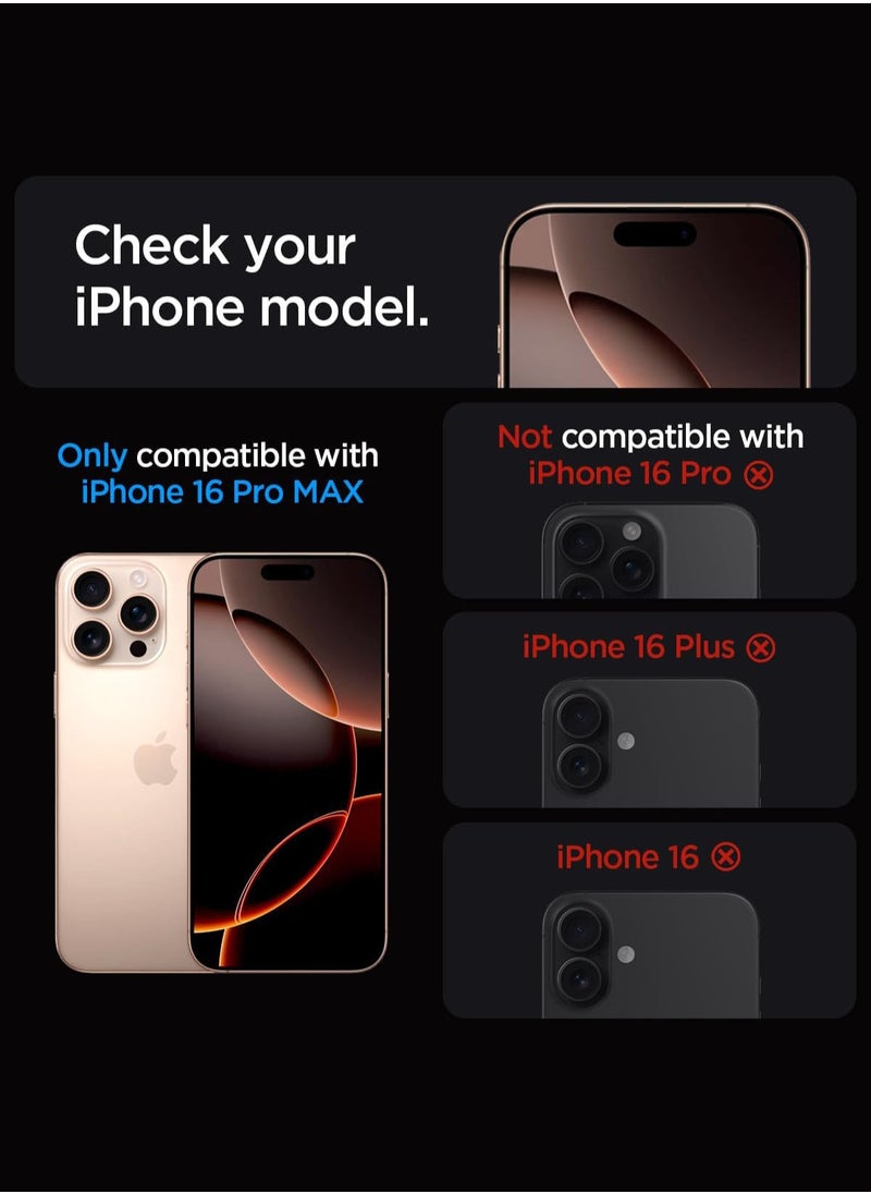 Spigen - GLAStR EZ FIT Tempered Glass iPhone 16 Pro MAX Screen Protector - Case Friendly with Sensor Protection [2 PACK] - Image 1
