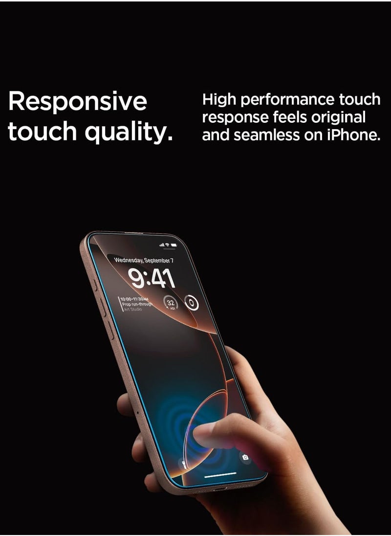 Spigen - GLAStR EZ FIT Tempered Glass iPhone 16 Pro MAX Screen Protector - Case Friendly with Sensor Protection [2 PACK] - Image 1