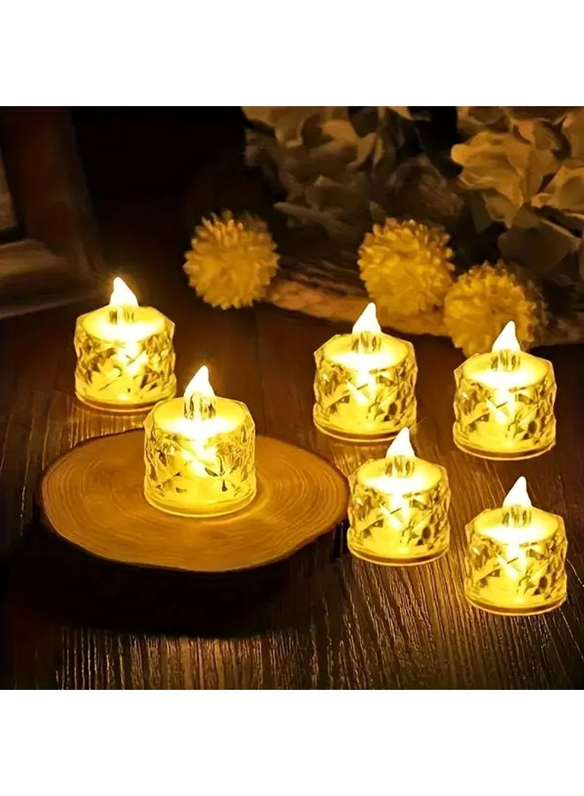 6 قطع إضاءة شموع LED بتأثير لهب واقعي تعمل بالبطارية لديكور المنزل - Image 1
