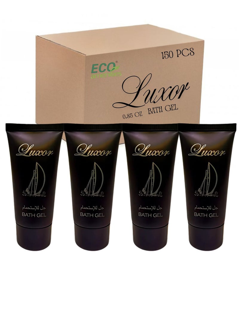 ECO Amenities Luxor Bath Gel 0.85 oz. – Bulk Hotel Amenities, Travel Size Shower Gel, Luxury Guest Toiletries for Hotels, Resorts, Airbnb & Spa – Case of 150 Tubes” - Image 1