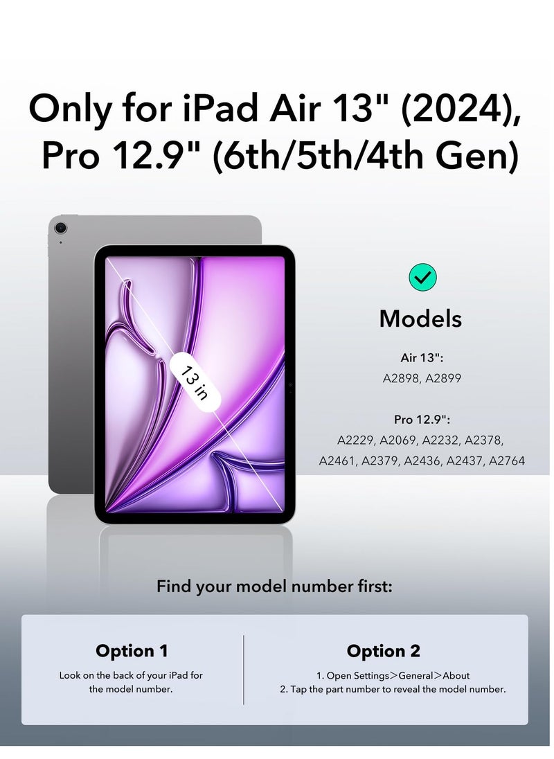 Case For IPad Air 13 Inch (2024) Released Tri Fold Slim Lightweight Hard Shell Smart Protective Cover with Multi-Angle Stand (Lazy Cat)