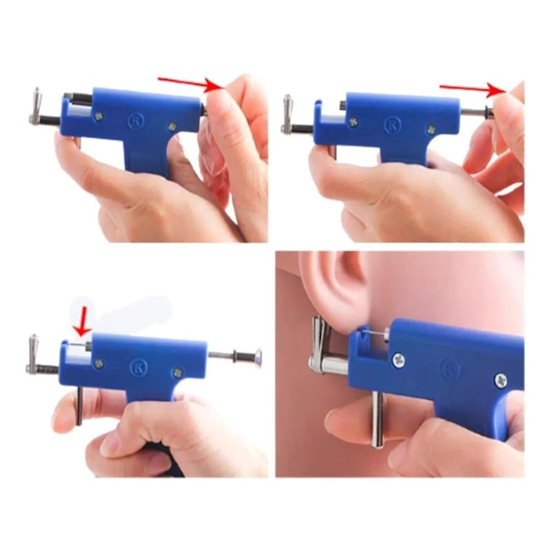 Professional Ear Piercing Kit for Beginners – 98-Piece Safe Self-Piercing Tool Set with Sterile Studs, Ideal for Home & Salon Use - Image 2