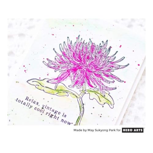 Hero Arts DC235 Hero Florals Mum Stamp & Cut - Image 2