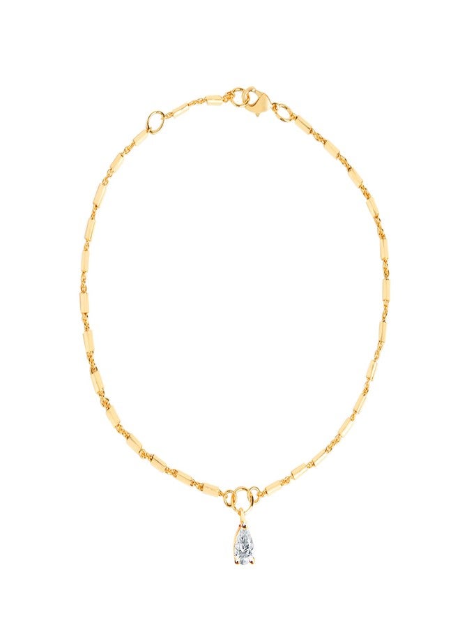 مينوتيا خلخال MINUTIAE مطلي بالذهب بتصميم سلسلة للنساء والفتيات_MNT0391PD_G - Image 1