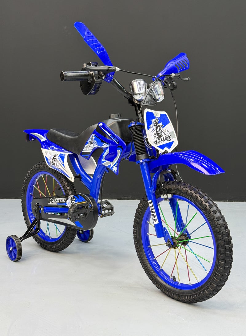 تايجر دراجة مقاس 16 انش بتصميم موتوسيكل رياضي لعمر 4-6 سنوات - Image 2