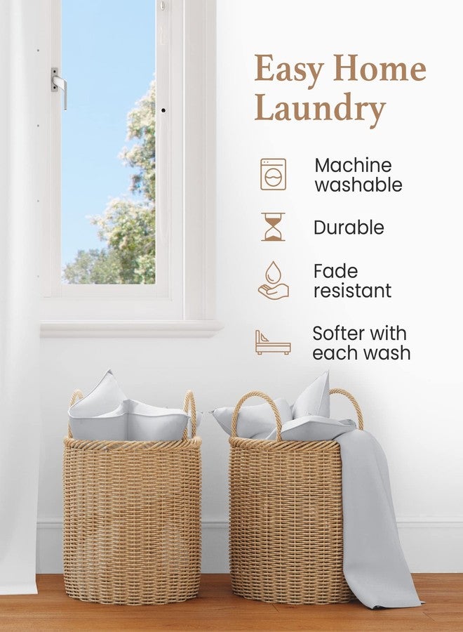 Good Sleep Bedding 1000 TC Light Gray Standard Pillowcases Set of 4 100% Egyptian Cotton Pillow Cases with Long Staple Cotton & Sateen Weave, Silky Soft Hotel - Like Bed Pillow Covers for Comfy Sleeping, Snug Fit - Image 5