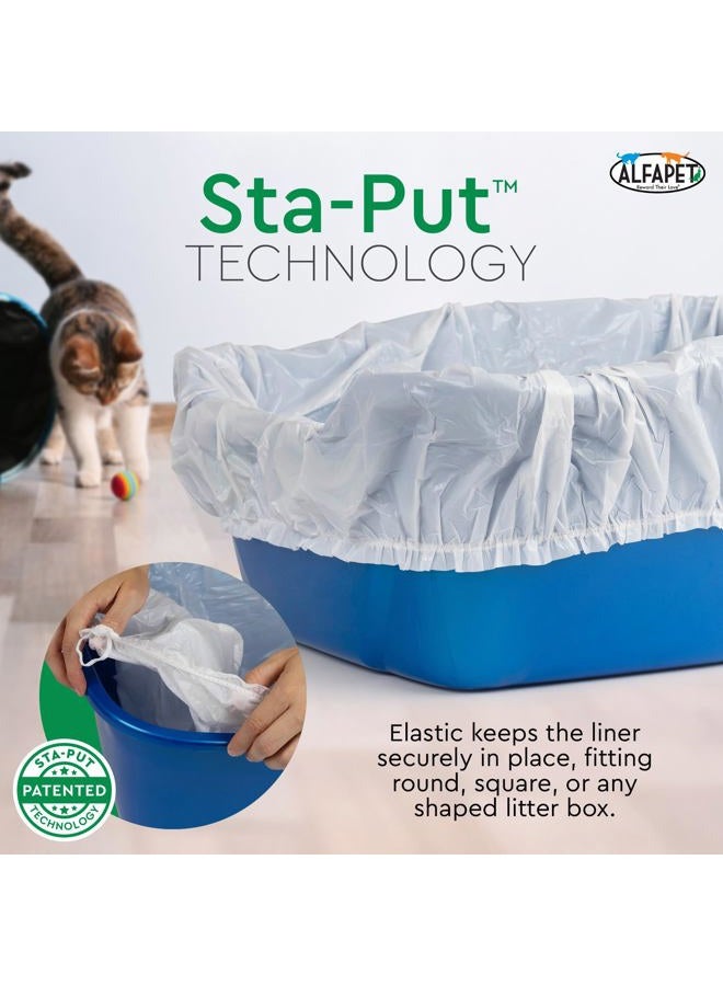 Alfapet Kitty Cat Pan Litter Box Liners-5-Pack-For Extra-Giant, jumbo, super-jumbo Size litter Pans- With Sta-Put Technology for Firm, Easy Fit- Quick + Clever Waste Cleaners… (5 count) - Image 5
