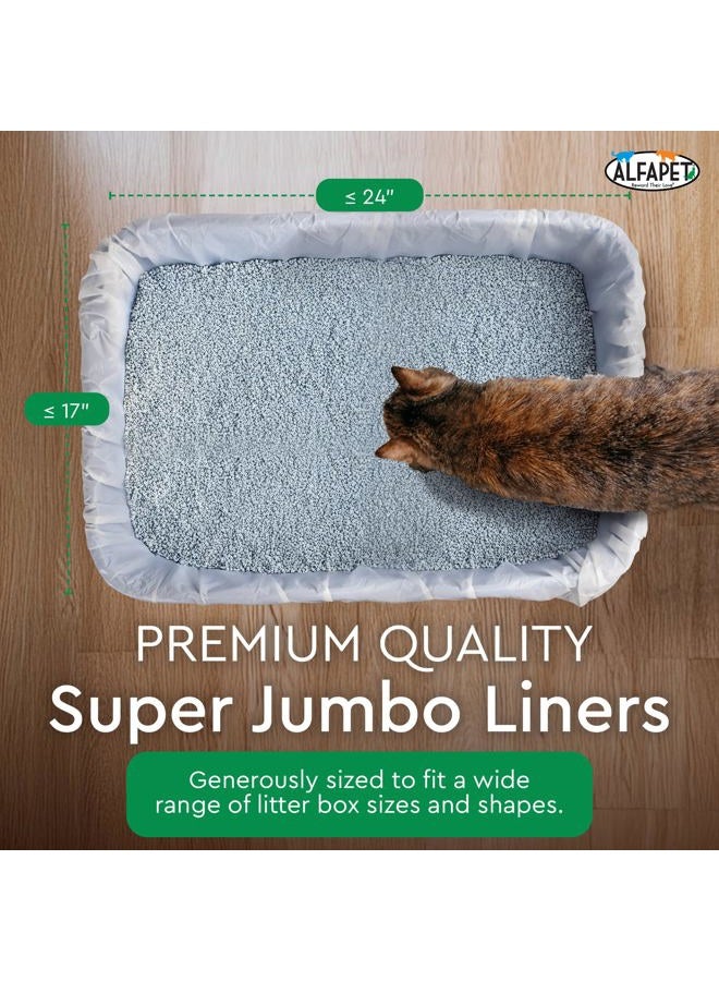 Alfapet Kitty Cat Pan Litter Box Liners-5-Pack-For Extra-Giant, jumbo, super-jumbo Size litter Pans- With Sta-Put Technology for Firm, Easy Fit- Quick + Clever Waste Cleaners… (5 count) - Image 3