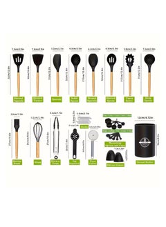 43-Piece Silicone Kitchen Utensils Set: Non-Stick, Heat-Resistant with Wooden Handles and Storage Holder - Perfect for Cooking a - pzsku/Z0A9CEBE766C462FA576AZ/45/_/1733901057/bfcee86c-e18c-49e2-8afa-fdb98235c43e