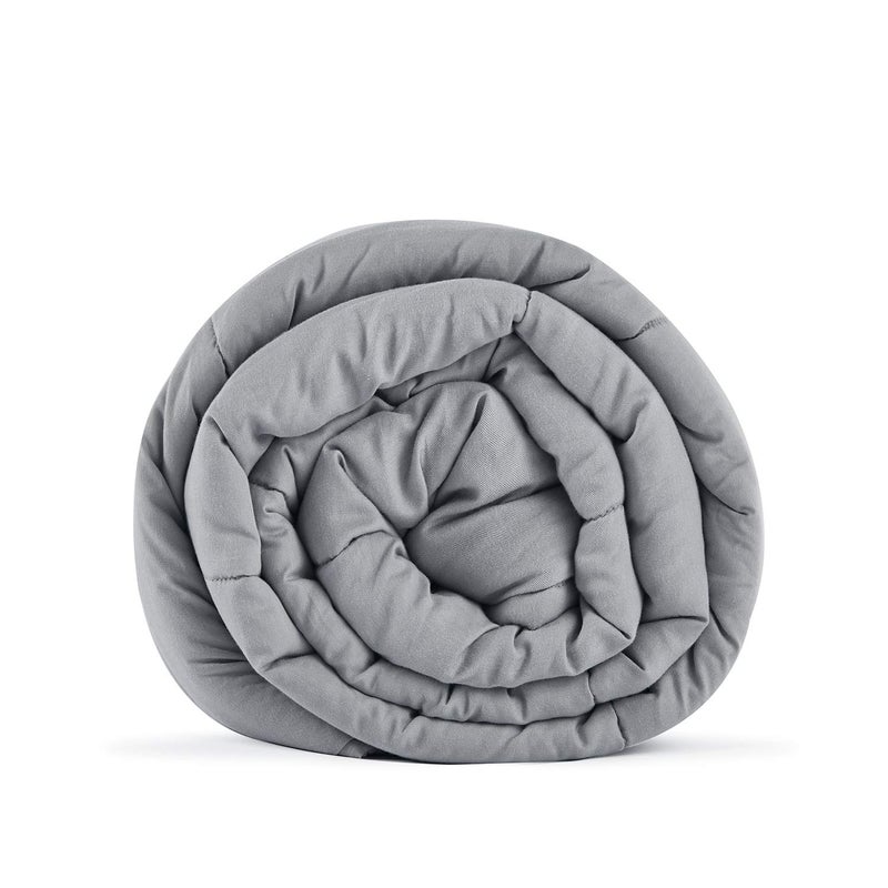 TONGDADA Kids Weighted Blanket | 40''x60'' 7lbs | for Child Between 55-80 lbs | Premium Cotton Material with Glass Beads | Light Grey - Image 3