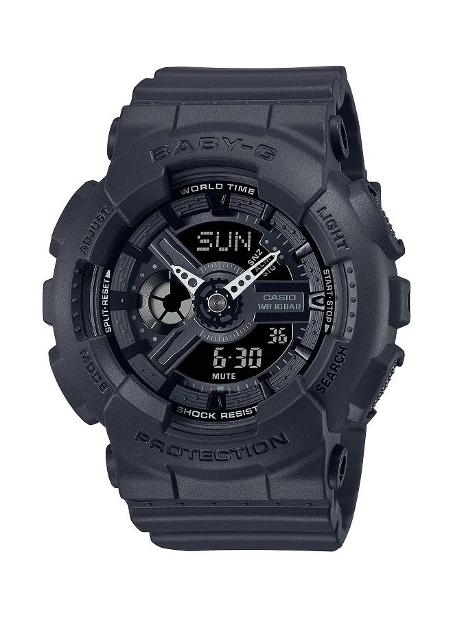 كاسيو ساعة كاسيو النسائية بيبي جي رقمية أنالوج رقمية سوداء بسوار من الراتنج BA-110XBC-1ADR - Image 1