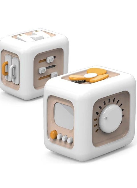 6 in 1 Montessori Busy Cube Toy Educational Sensory & Motor Skill Development for Kids