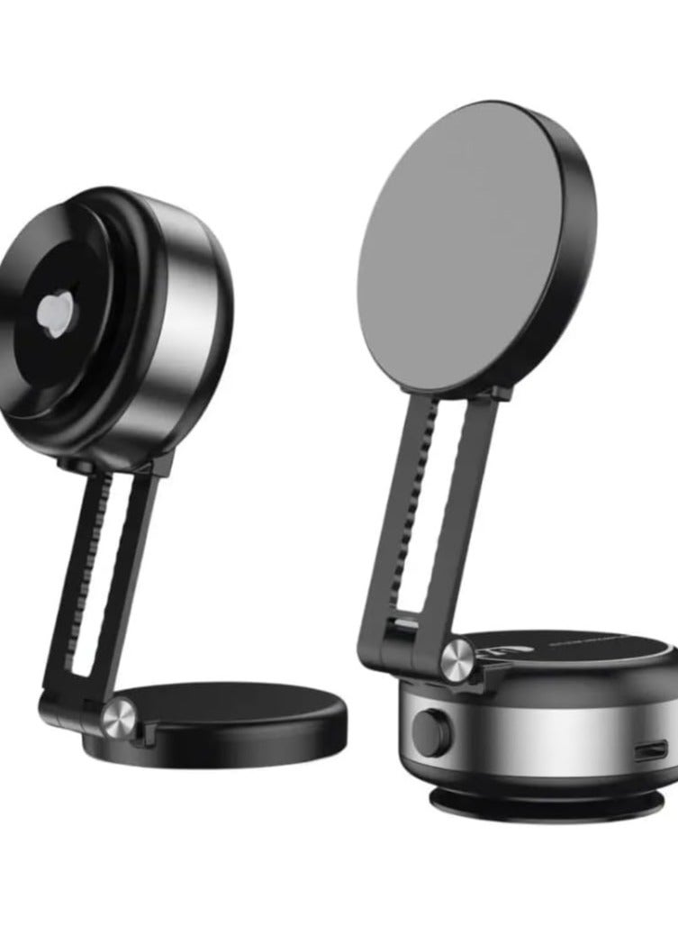 Adak Vacuum Double Side Use Magnetic Folding Phone Holder, Suction Cup, Angle Adjustable, Silicone Scratch-Free, Multi Scenario Use| Universal - Image 1