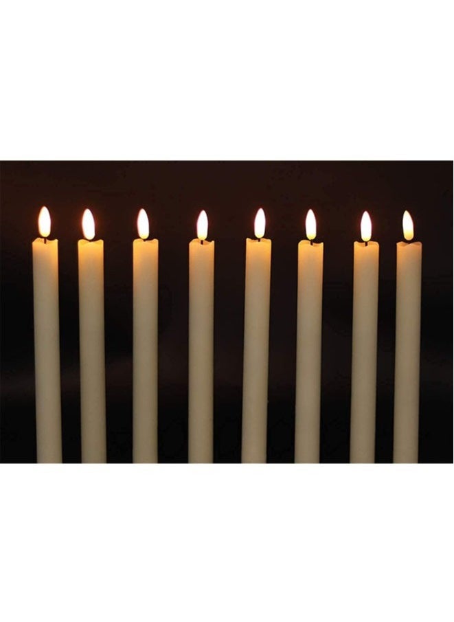 OMEVE Flameless Taper LED Candles Light With Remote Control Battery Operated Led Warm 3D Wick Light Window Candles (Pack of 6)  - Image 5