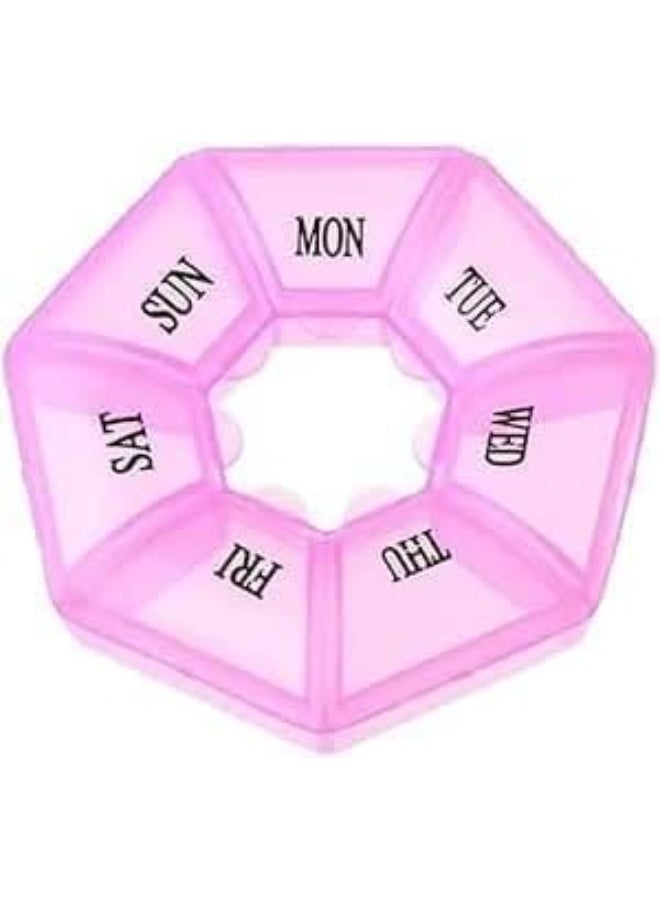 7-Day Weekly Pill Organizer – AM & PM Medicine Box in Pink – Daily Medication Storage Container with Compartments for Pills, Vitamins, and Supplements – Travel-Friendly, Easy-to-Use, Perfect for Home, Seniors, and Patients - Image 1