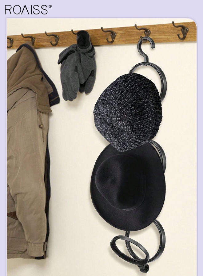 رويس مجموعة تخزين الشعر المستعار المكونة من 4 قطع، حامل تخزين الشعر المستعار القابل للتكديس وحقيبة تخزين الشعر المستعار الواقية القابلة لإعادة الاستخدام والمحمولة والمتينة ذات السحاب الشفاف، توفر المساحة، باللون الأسود - Image 4