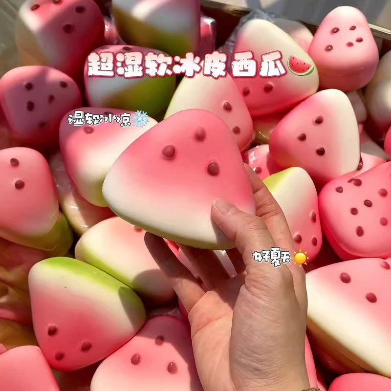 New Summer Ice-Skin Watermelon Squishy Toy, Soft and Slow Rebound, Children's Toy for Stall Selling, Blind Box - Image 3