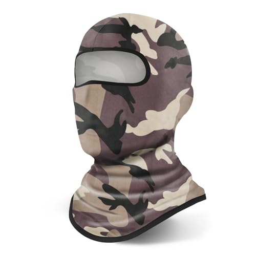 YESLIFE Brown Balaclava Ski Mask for Men and Women, Summer Face Mask for Motorcycle Helmets, Dirt Bike Accessories Neck Gaiter, Bandanas - Image 1